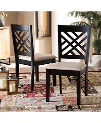 Furniture Caron Transitional 2 Piece Dining Chair Set with Seat