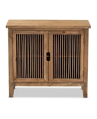Furniture Clement Rustic Transitional 2 Door Spindle Accent Storage Cabinet