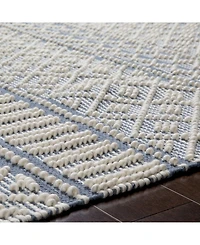 Closeout! Livabliss Farmhouse Tassels Fts-2301 Denim 2'6" x 8' Runner Area Rug