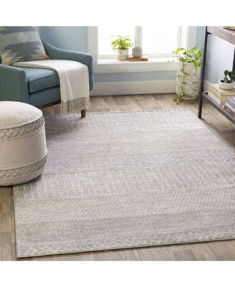 Livabliss Monaco Moc Silver Area Rug