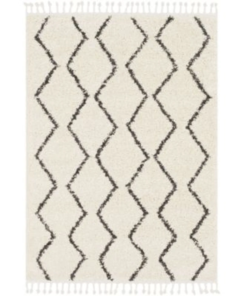 Livabliss Berber Shag Bbe Charcoal Area Rug