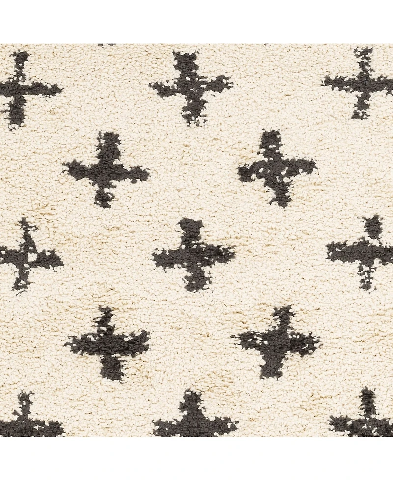 Livabliss Berber Shag Bbe- Charcoal 5'3" x 7'3" Area Rug