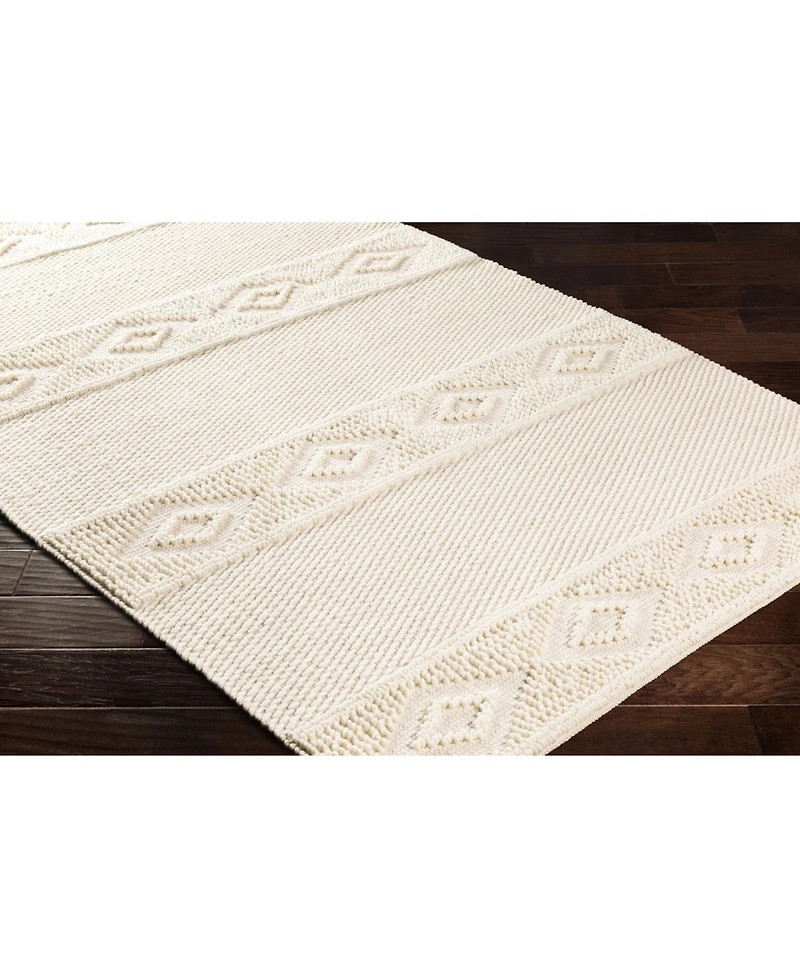 Surya Farmhouse Neutrals Fls- Cream 2'6" x 8' Runner Area Rug