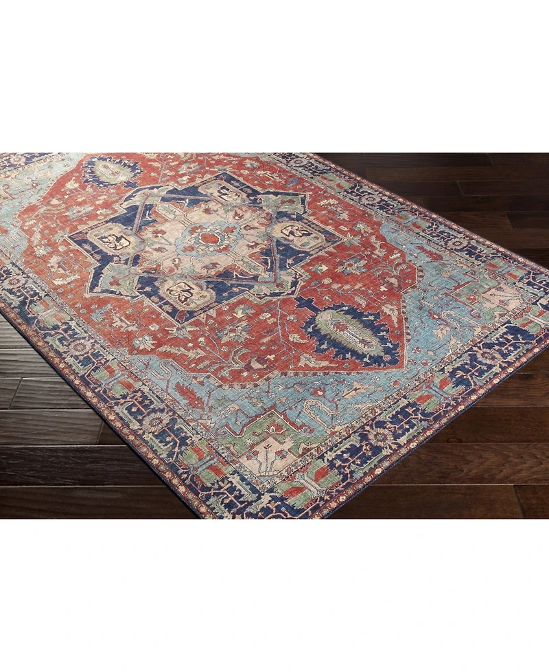 Livabliss Iris Irs- Red 2'6" x 7'6" Runner Area Rug