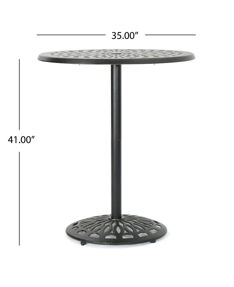 Noble House Arlana Outdoor Cast Bar Table