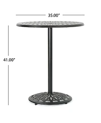 Noble House Arlana Outdoor Cast Bar Table