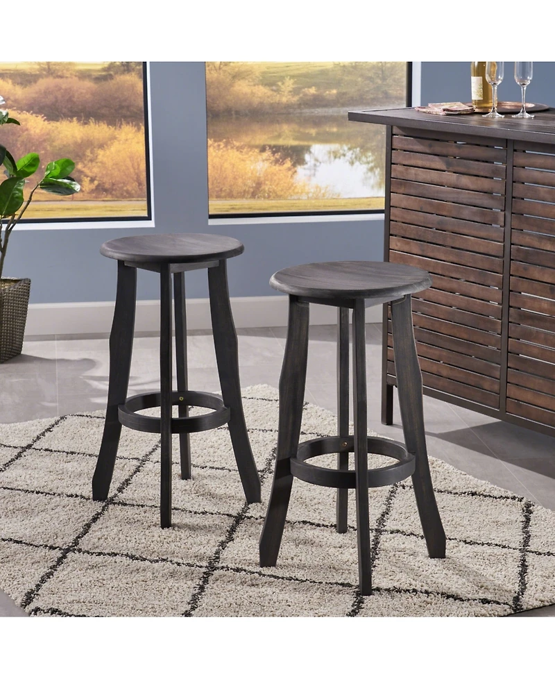Noble House Ruthie Indoor Barstools, Set of 2