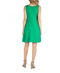 24seven Comfort Apparel A Line Slim Fit and Flare Maternity Dress