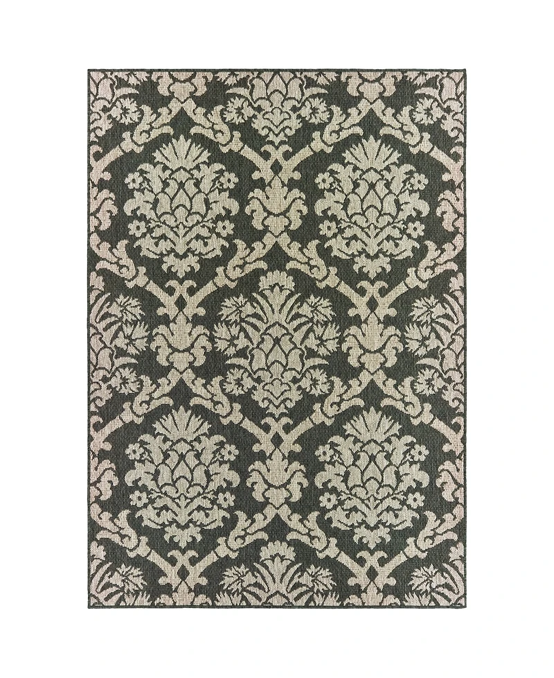 Oriental Weavers Latitude 8020K Gray 5'3" x 7'3" Outdoor Area Rug