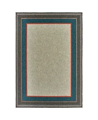 Oriental Weavers Latitude 8021L Gray 7'10" x 10' Outdoor Area Rug