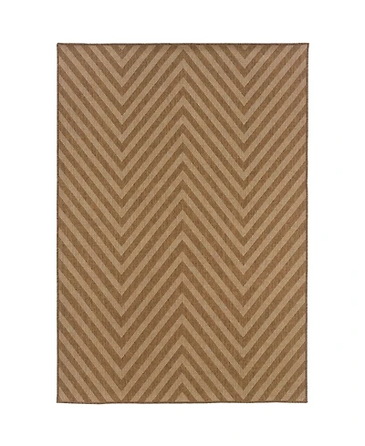 Oriental Weavers Karavia 1330X Tan 6'7" x 9'6" Outdoor Area Rug