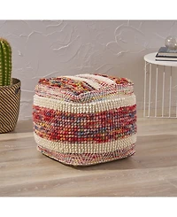 Noble House Cinnnabar Boho Ottoman Pouf