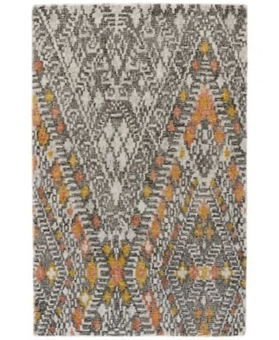 Simply Woven Anastasia R8476 Tangerine Area Rug