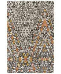 Simply Woven Anastasia R8476 Tangerine Area Rug