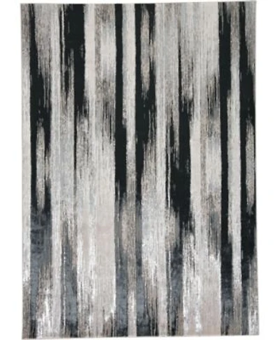 Simply Woven Hadlee R3338 Black Rug