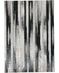 Simply Woven Hadlee R3338 Black Rug
