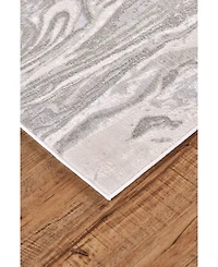 Feizy Prasad R3894 Silver 2'10" x 7'10" Runner Rug