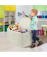 Sorbus Toy Chest with Flip-Top Lid, Kids Collapsible Storage for Nursery, Playroom, Closet, Home Organization, Large