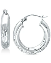 Giani Bernini Small Embellished Hoop Earrings in Sterling Silver, 20mm, Created for Macy's