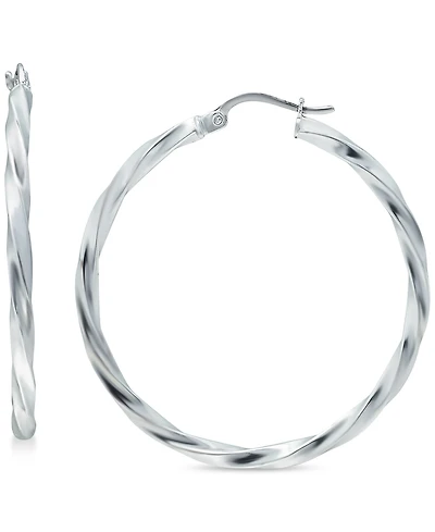Giani Bernini Twist Hoop Earrings in Sterling Silver, Created for Macy's