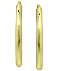 Giani Bernini Oval Polished Hoop Earrings in 18k Gold-Plated Sterling Silver, 1-1/8", Created for Macy's