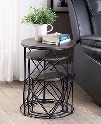 Melmar Round 3-Piece Nesting Table Set