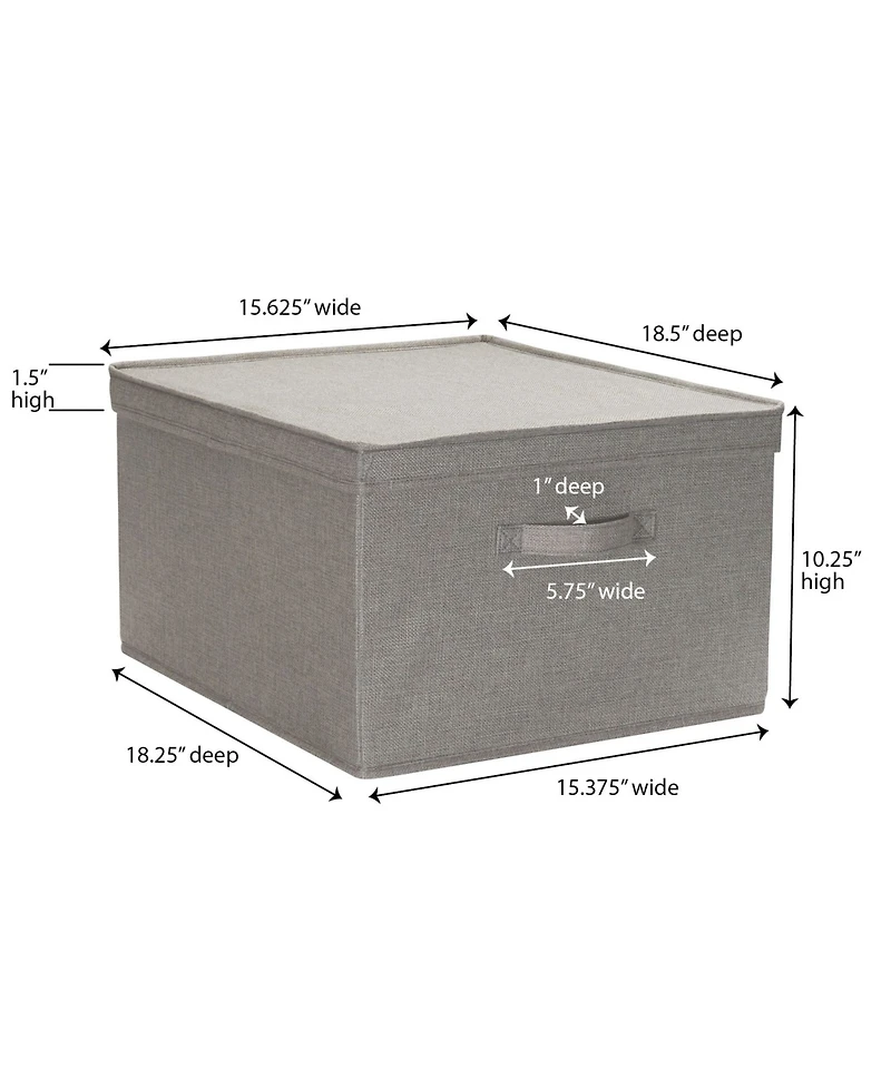Household Essential Jumbo Fabric Storage Bins 2 Pack