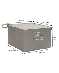 Household Essential Jumbo Fabric Storage Bins 2 Pack