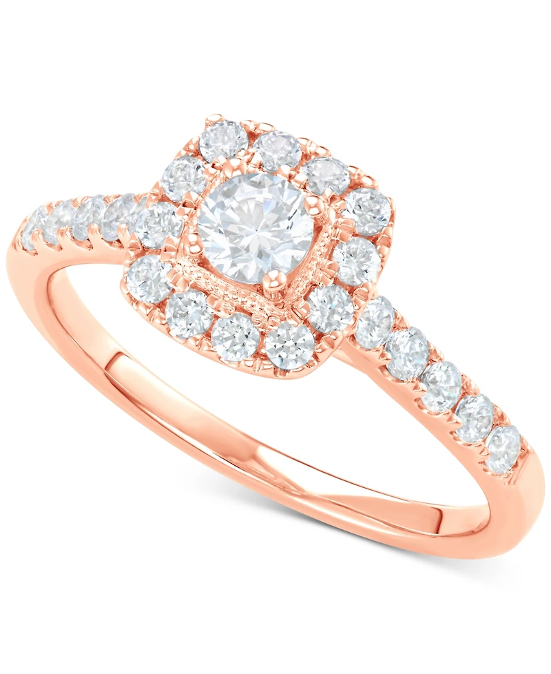 Diamond Halo Bridal Set (1 ct. t.w.) 14k White, Yellow or Rose Gold