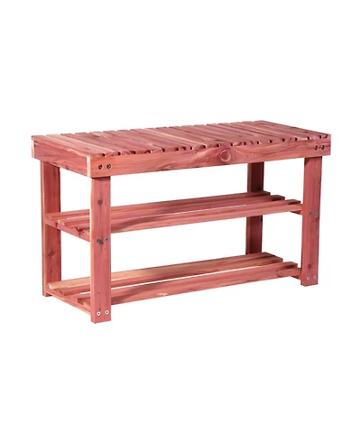 Cedar Shoe Bench