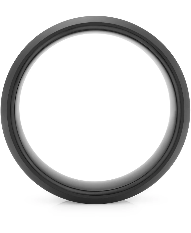 Men's Textured Bevel Edge Band Black Ion-Plated Tantalum