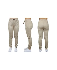 Galaxy By Harvic Women's Basic Stretch Twill Joggers