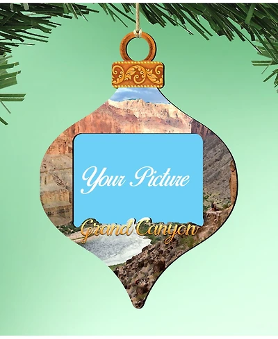 Designocracy Canyon Picture Frame Ornament, Set of 2