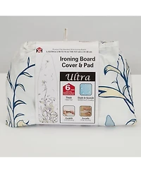 Household Essentials Ultra Ironing Board Cover, Multicolor Iris Floral Pattern