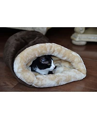 Armarkat Burrow Sleep Shape Cat Bed, Soft Cave Bed For Dog And Cat, C15HKF/Mh, Mocha
