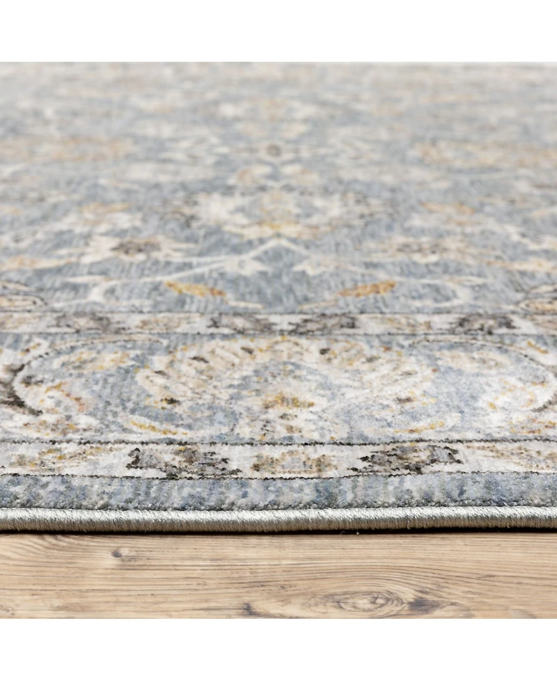 Oriental Weavers Maharaja 70E Blue and Ivory 2'3" x 7'6" Runner Rug