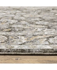 Oriental Weavers Maharaja 70E Gray and Ivory 2'3" x 7'6" Runner Rug