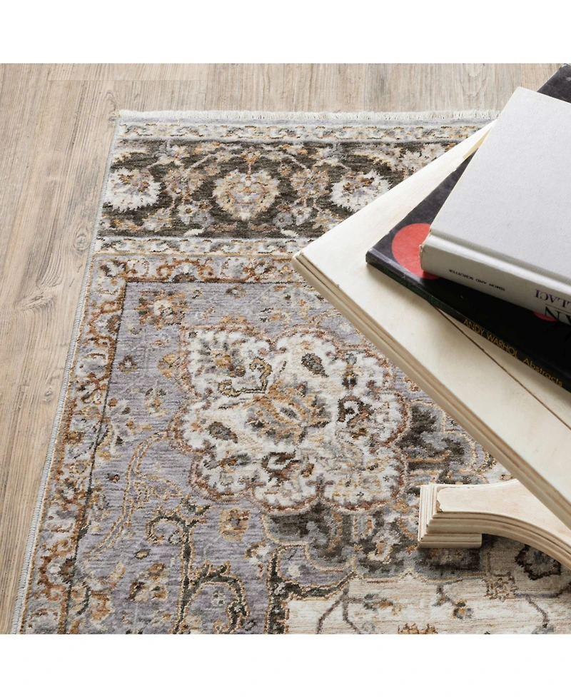 Oriental Weavers Maharaja 660J Ivory and Blue 7'10" x 10'10" Area Rug