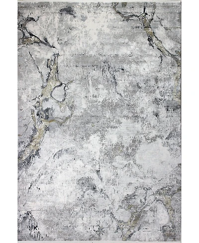 Bashian Charm Cha-01 Gray, Gold 5' x 8' Area Rug