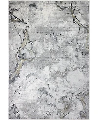 Bashian Charm Cha-01 Gray, Gold 5' x 8' Area Rug