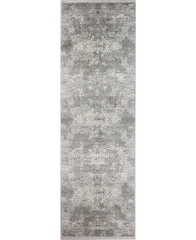 Bashian Charm Cha-08 Gray 2'6" x 8' Runner Rug