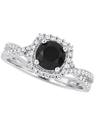 Diamond Halo Engagement Ring (1-1/2 ct. t.w.) 14K Yellow, White or Rose Gold