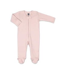 The Peanutshell Baby Girls Sleep N Play Footed Pajamas for Girls, Pink Floral, 3 Pack, to 9 Months