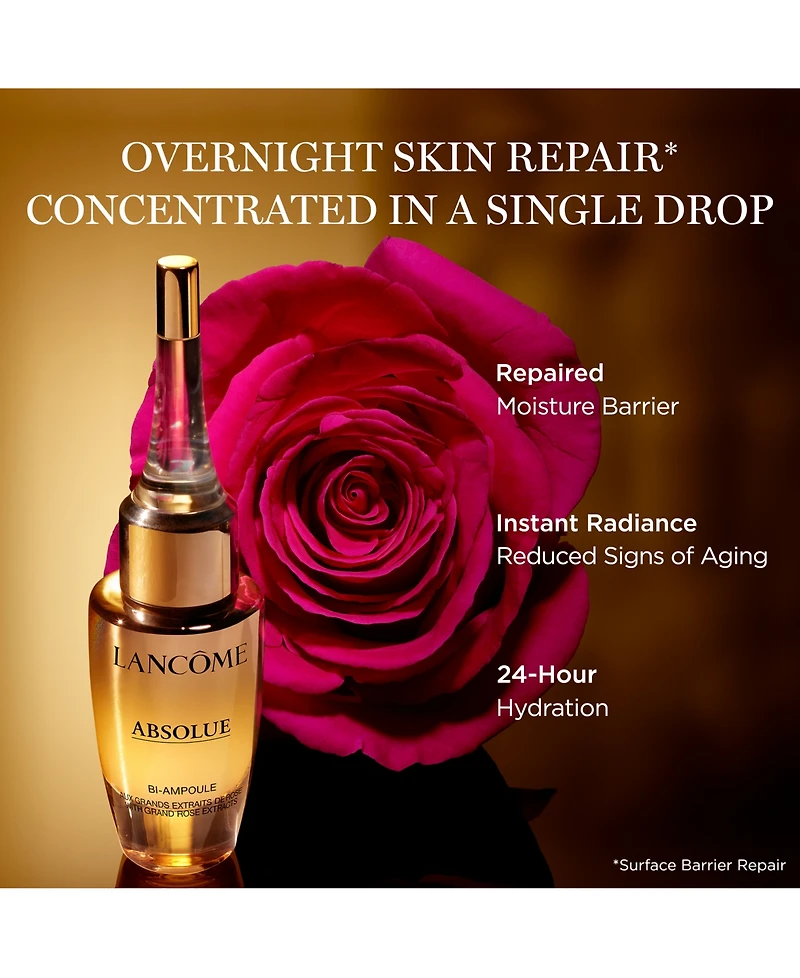 Lancome Absolue Overnight Repairing Bi-Ampoule Concentrated Anti-Aging Serum, 0.4-oz.