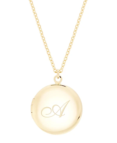brook & york 14K Gold Plated Isla Initial Long Locket Necklace