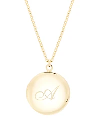 brook & york 14K Gold Plated Isla Initial Long Locket Necklace