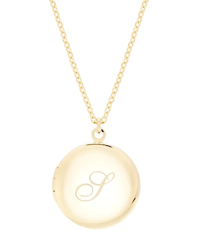 brook & york 14K Gold Plated Isla Initial Long Locket Necklace
