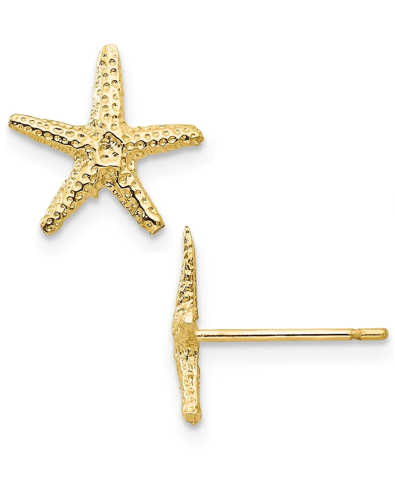 Starfish Stud Earrings in 14k Gold
