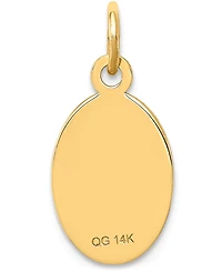 Medical Info Charm Pendant in 14k Gold