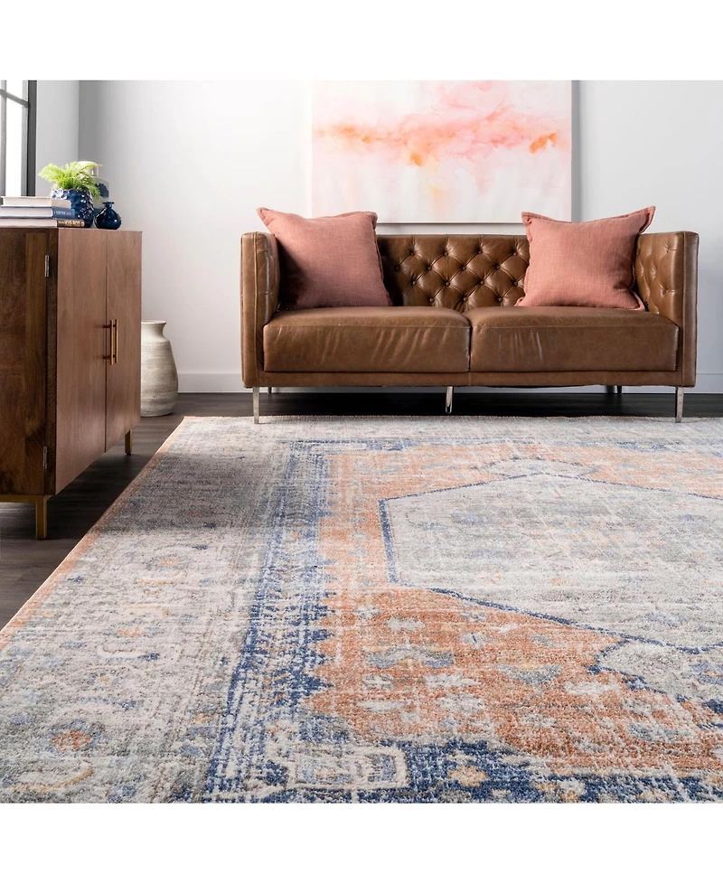 nuLoom Jacquie RZAB07A Peach 8' x 10' Area Rug